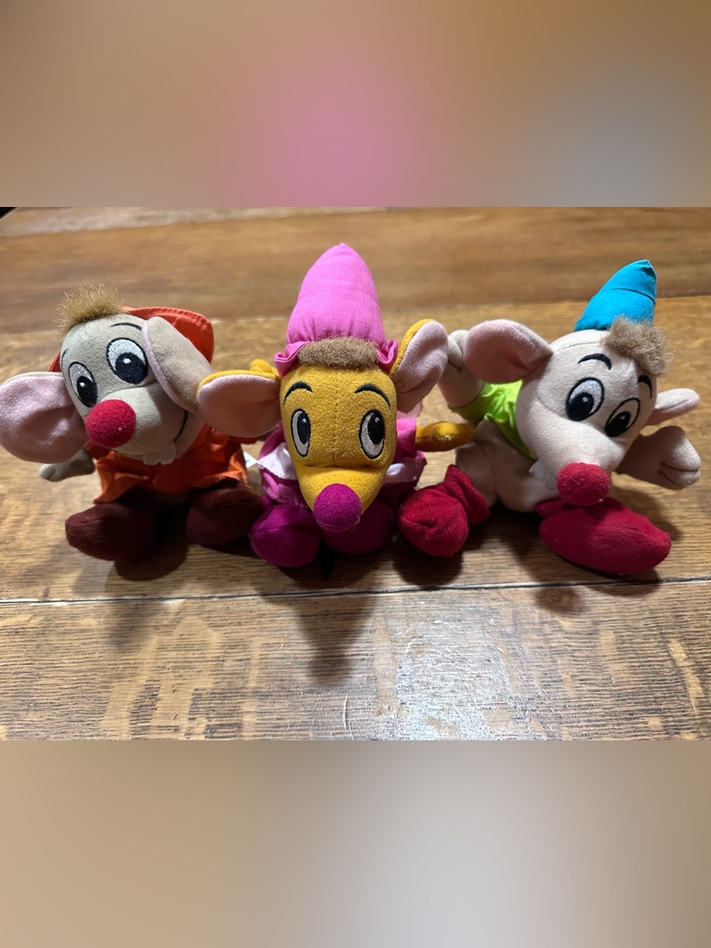 Disney Cinderellas mice Gus, Jaq and Suzy beenie perfect bag charm